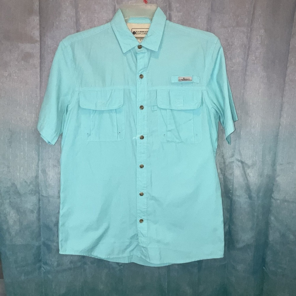 GH Bass & Co Explorer‎ Series Medium Vented Fishing Shirt Beautiful Mint Green